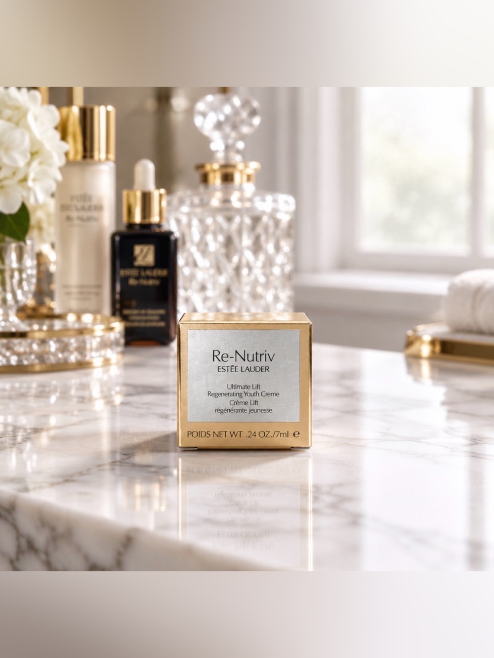 Estee Lauder Re-Nutriv Ultimate Lift Cream — Gold and Silver Box